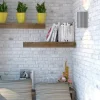 Shelves-Kirkland's Home Brown Rustic Floating Wooden Shelf