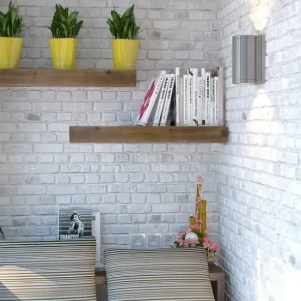 Shelves-Kirkland's Home Brown Rustic Floating Wooden Shelf