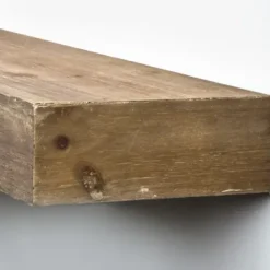 Shelves-Kirkland's Home Brown Rustic Floating Wooden Shelf
