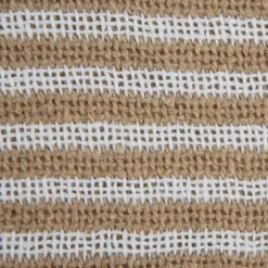 Blankets & Throws-Kirkland's Home Brown Stone Square Stripes Throw Brown/White