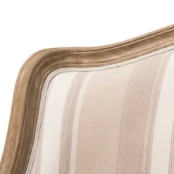 Accent Chairs-Kirkland's Home Brown Striped Upholstered Accent Chair Brown/Tan/White