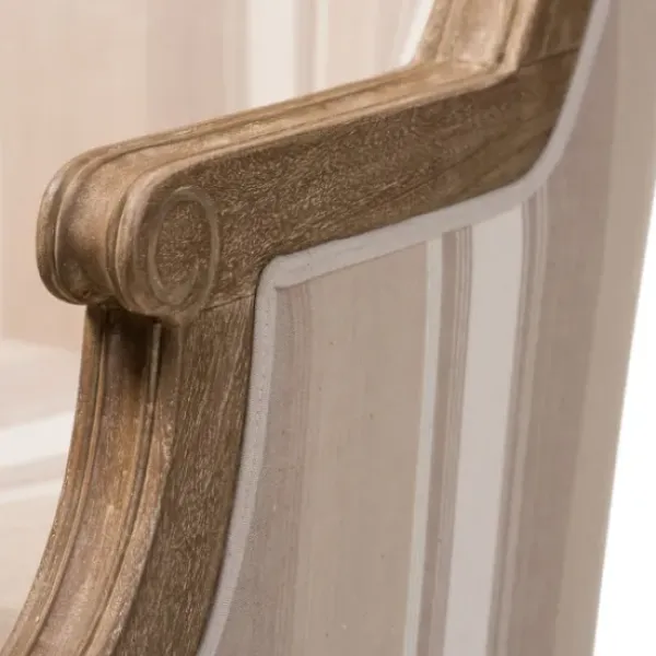 Accent Chairs-Kirkland's Home Brown Striped Upholstered Accent Chair Brown/Tan/White