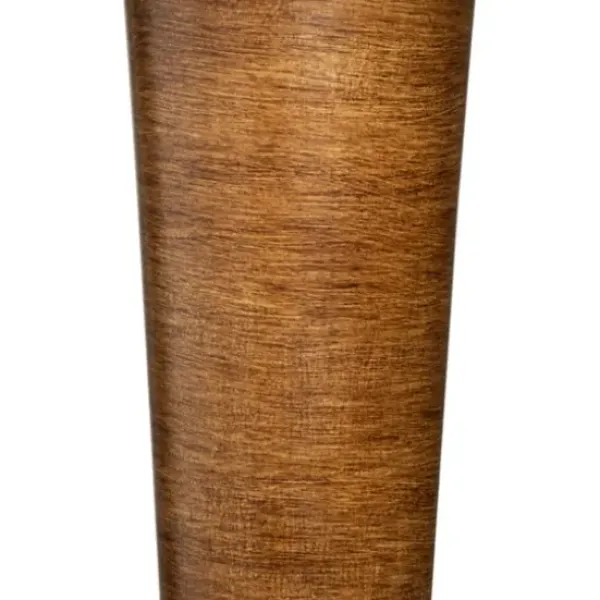 Floor Lamps-Kirkland's Home Brown Tapered Base Velvet Shade Floor Lamp Gray