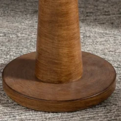 Floor Lamps-Kirkland's Home Brown Tapered Base Velvet Shade Floor Lamp Gray