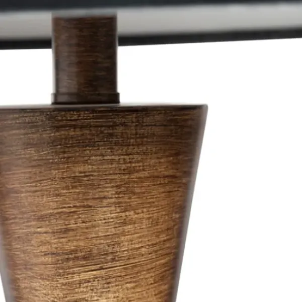 Table Lamps-Kirkland's Home Brown Tapered Base Velvet Shade Table Lamp Gray