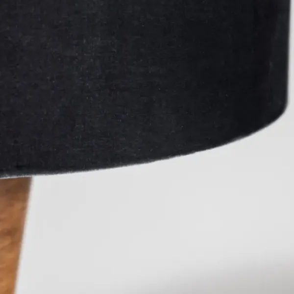 Table Lamps-Kirkland's Home Brown Tapered Base Velvet Shade Table Lamp Gray
