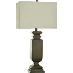 Table Lamps-Kirkland's Home Brown Traditional Rectangular Table Lamp Brown/Tan