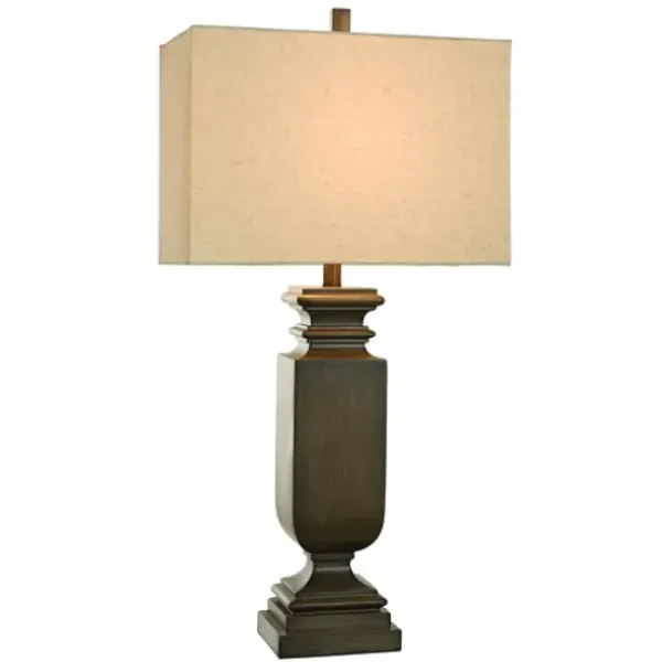 Table Lamps-Kirkland's Home Brown Traditional Rectangular Table Lamp Brown/Tan