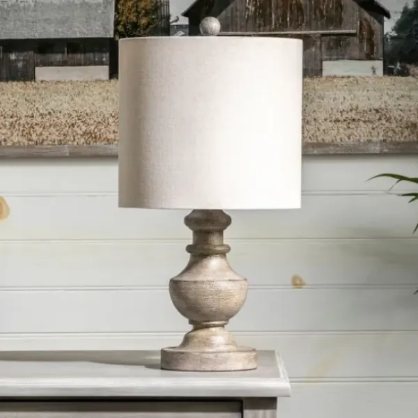 Table Lamps-Kirkland's Home Brown Wash Table Lamp Ivory