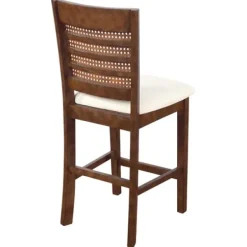 Bar Stools & Counter Height Stools-Kirkland's Home Brown Wilbur Cane Back Counter Stools, Set Of 2 Brown/White