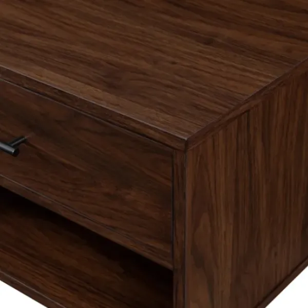 Coffee Tables-Kirkland's Home Brown Wood & Black Metal Hairpin Legs Coffee Table
