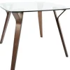 Dining Tables-Kirkland's Home Brown Wood & Glass Midcentury Modern Dining Table Brown/Clear