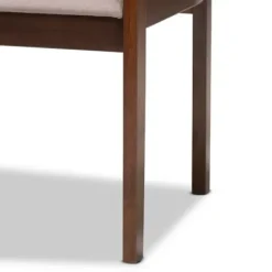 Dining Tables-Kirkland's Home Brown Wood And Beige Upholstered 7-Pc. Dining Set Gray