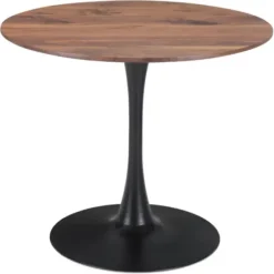 Dining Tables-Kirkland's Home Brown Wood And Black Metal Bistro Dining Table