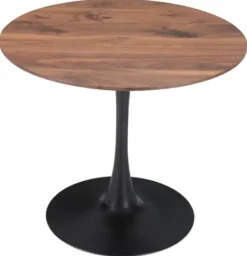 Dining Tables-Kirkland's Home Brown Wood And Black Metal Bistro Dining Table