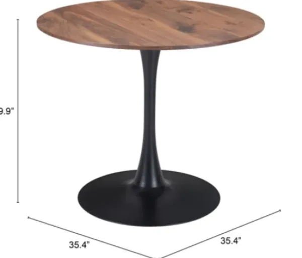 Dining Tables-Kirkland's Home Brown Wood And Black Metal Bistro Dining Table