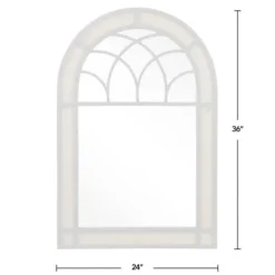 Decorative Mirrors-Kirkland's Home Brown Wood And Black Metal Arch Frame Mirror
