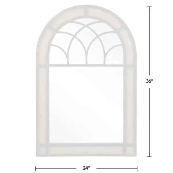 Decorative Mirrors-Kirkland's Home Brown Wood And Black Metal Arch Frame Mirror