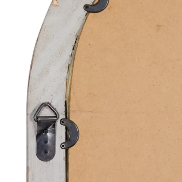Decorative Mirrors-Kirkland's Home Brown Wood And Glass Arched Windowpane Mirror