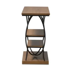 Console Tables-Kirkland's Home Brown Wood And Metal Circle Center Console Table
