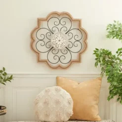 Wall Plaques-Kirkland's Home Brown Wood And Metal Farmhouse Wall Plaque Brown/White/Black