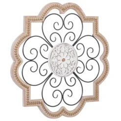 Wall Plaques-Kirkland's Home Brown Wood And Metal Farmhouse Wall Plaque Brown/White/Black