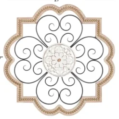 Wall Plaques-Kirkland's Home Brown Wood And Metal Farmhouse Wall Plaque Brown/White/Black