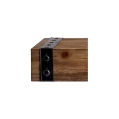Shelves-Kirkland's Home Brown Wood And Metal Shelf, 24 In.