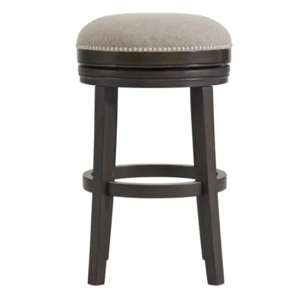 Bar Stools & Counter Height Stools-Kirkland's Home Brown Wood Backless Swivel 2-Pc. Bar Stool Set Gray