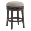 Bar Stools & Counter Height Stools-Kirkland's Home Brown Wood Backless Swivel Counter Stool Gray