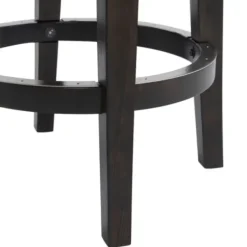 Bar Stools & Counter Height Stools-Kirkland's Home Brown Wood Backless Swivel Counter Stool Gray
