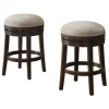 Bar Stools & Counter Height Stools-Kirkland's Home Brown Wood Backless Swivel 2-Pc. Counter Stool Set Gray