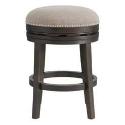 Bar Stools & Counter Height Stools-Kirkland's Home Brown Wood Backless Swivel 2-Pc. Counter Stool Set Gray
