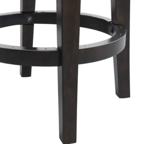 Bar Stools & Counter Height Stools-Kirkland's Home Brown Wood Backless Swivel 2-Pc. Counter Stool Set Gray