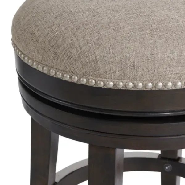 Bar Stools & Counter Height Stools-Kirkland's Home Brown Wood Backless Swivel 2-Pc. Counter Stool Set Gray