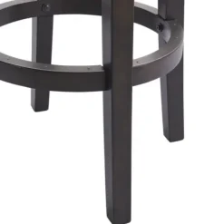 Bar Stools & Counter Height Stools-Kirkland's Home Brown Wood Backless Swivel Bar Stool Gray