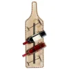 Wall Storage-Kirkland's Home Brown Wood Bottle Frame Metal Bracket Wine Holder