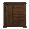 Dressers & Chests-Kirkland's Home Brown Wood Cabinet And 4-Drawer Wardrobe