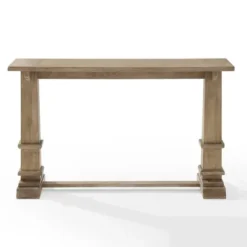 Console Tables-Kirkland's Home Brown Wood Pedestal Base Console Table