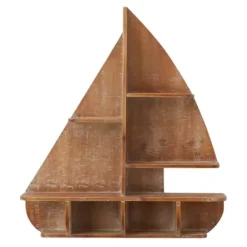 Shelves-Kirkland's Home Brown Wood Sailboat Wall Shelf
