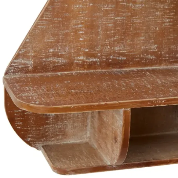 Shelves-Kirkland's Home Brown Wood Sailboat Wall Shelf