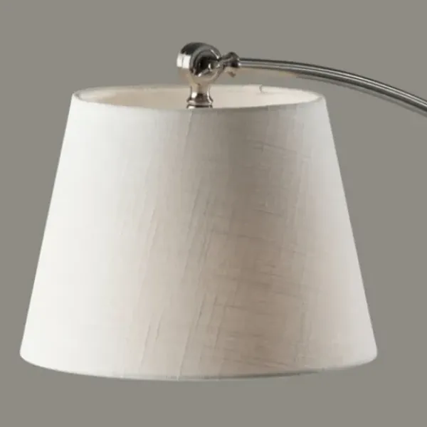 Floor Lamps-Kirkland's Home Brushed Adjustable Arm Floor Lamp Silver