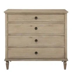 Dressers & Chests-Kirkland's Home Brushed Birch 4-Drawer Wooden Dresser Tan