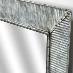 Decorative Mirrors-Kirkland's Home Brushed Galvanized Wall Mirror, 22X22 In.