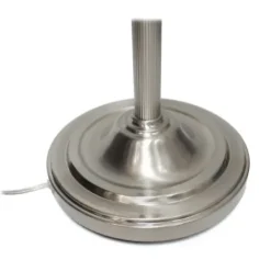 Floor Lamps-Kirkland's Home Brushed Nickel Base Marble Glass Shade Floor Lamp Gray