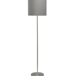 Floor Lamps-Kirkland's Home Brushed Nickel Floor Lamp Gray