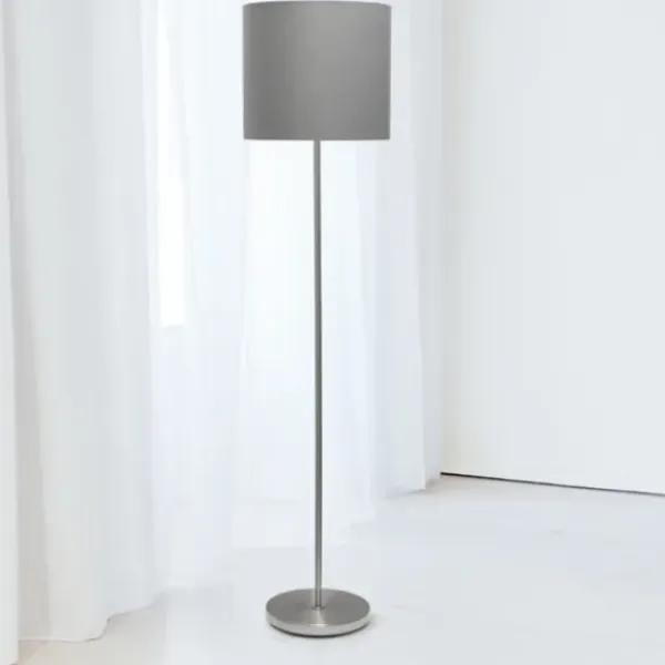 Floor Lamps-Kirkland's Home Brushed Nickel Floor Lamp Gray