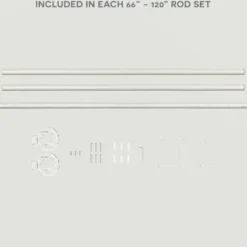 Curtain Rods & Hardware-Kirkland's Home Brushed Nickel Iron Tension Rod, 40 In.