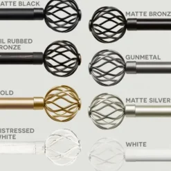 Curtain Rods & Hardware-Kirkland's Home Brushed Nickel Iron Tension Rod, 40 In.