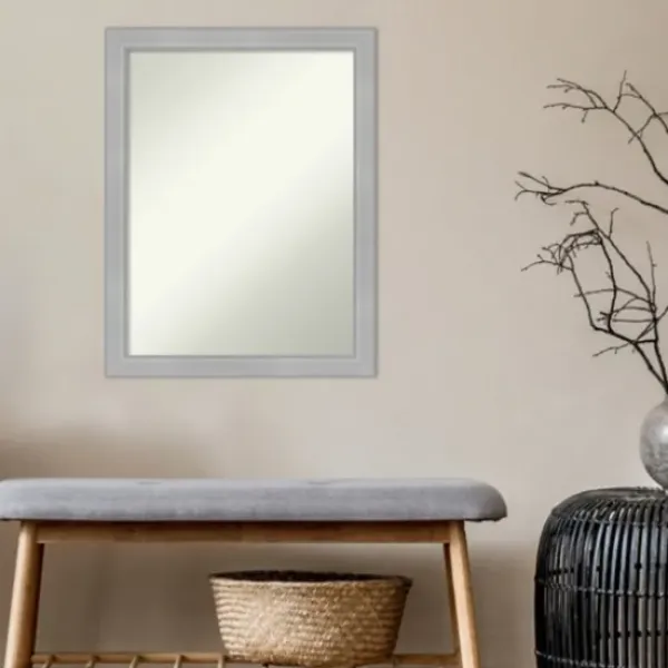 Framed Mirrors-Kirkland's Home Brushed Nickel Modern Decorative Framed Mirror